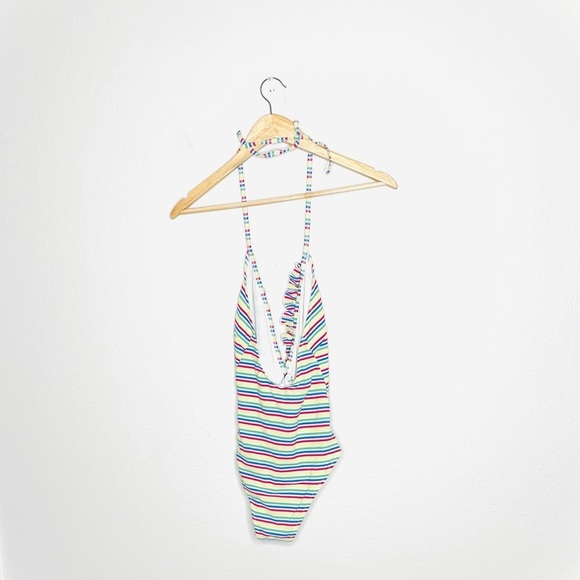 NWT Solid & Striped The Nadine Seersucker Multicolor Swimsuit - Picture 9 of 11